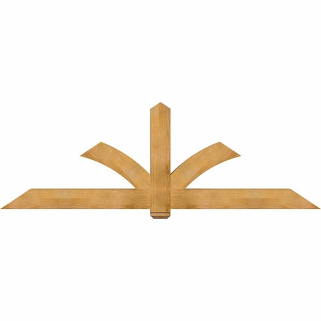 Ekena Millwork Redmond Rough Sawn Timber Gable Bracket, Western Red Cedar, 96"W x 32"H x 6"D x 6"F, 8/12 Pitch GBW096X32X0606RED00RWR